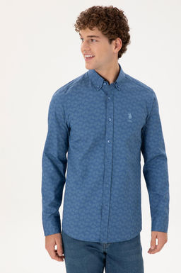 Мужская темно-синяя рубашка с длинным рукавом Неожиданная скидка в корзине - U.s. polo assn фото 3