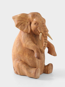 Сувенир «Слонёнок», 21×14×27 см, дерево суар, коричневый
