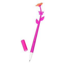 Цена за 12 шт. Ручка-прикол Calligrata Цветы Маки, гелевая, МИКС