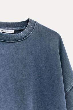 SHORT SLEEVE RIBBED PLUSH SWEATSHIRT - Zara фото 20