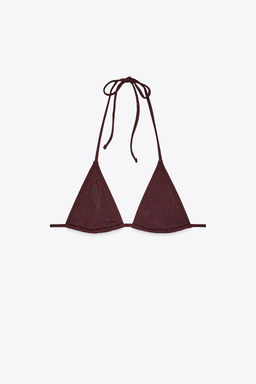 TRIANGLE DIAMANTE BIKINI TOP - Zara фото 17