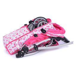 Коляска-люлька для кукол, металлическая, с корзиной, цвет морские звезды