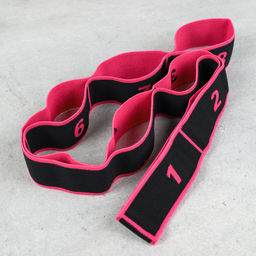 Ремень эластичный для йоги Woohooo Yoga Belt / 8 петель/ розовый / уп 50 - ГалеонТрейд фото 2