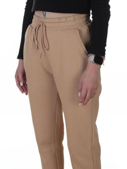 2226-K BEIGE Брюки спортивные утепленные женские (85% хлопок, 10% полиэстер, 5% спандекс)