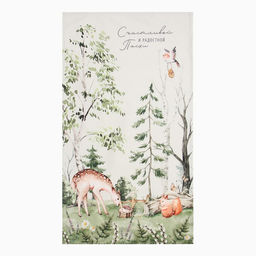 Полотенце Этель Лесная сказка 40х73 см, 100% хл, саржа 190 гр/м2  фото 2