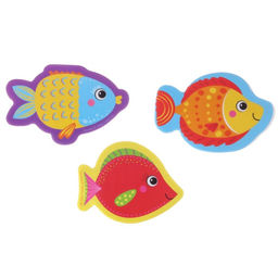 Набор игрушек для ванны Рыбы 3 штуки + сачок, Крошка Я  фото 8