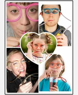 Трубочка для коктейля в виде очков . 803199