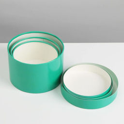 Набор шляпных коробок 3 в 1 морская волна, 16 х 10, 14 х 9, 13 х 8,5 см - Дарите счастье фото 4