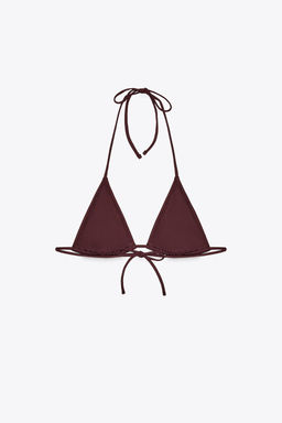 TRIANGLE DIAMANTE BIKINI TOP - Zara фото 18