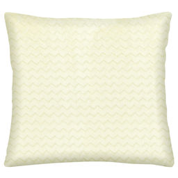 Наволочка декоративная 40х40см "Зигзаг, светло-банановый", велсофт "Royal Plush", полиэстер 100%, плотность 320г/м2, упаковка "пояс бумажный", "Домашняя мода" (Россия)