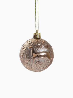 Ёлочные игрушки Зимняя музыка, шары новогодние, d=6 см, набор 12 шт., ёлочка, золото - Зимнее волшебство фото 5