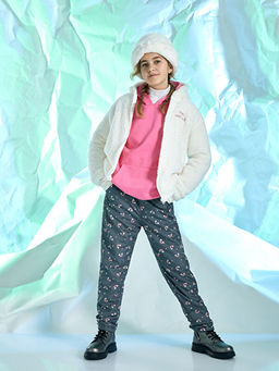 Kap??onlu Nak??l? Uzun Kollu Pel?? K?z ?ocuk Fermuarl? Sweatshirt - Waikiki фото 2