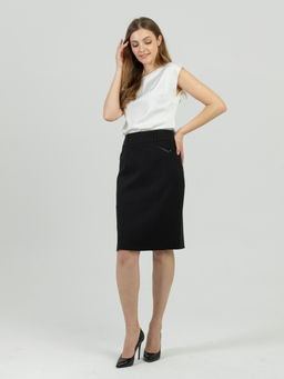 юбка прямого силуэта, на подкладке - Трика фото 8