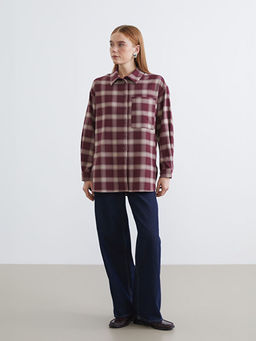 Ekose Oversize Kad?n G?mlek Tunik