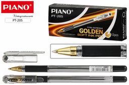 Ручка шар. PIANO "Gold" (PT-205) на масляной основе, черная, аналог "MC-Gold"