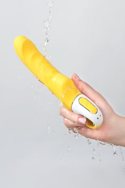 Нереалистичный вибратор Satisfyer Vibes Yummy Sunshine, силикон, желтый, 22,5 см.  фото 7
