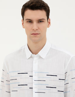 Lacivert Slim Fit Uzun Kollu G_mlek