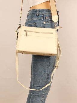 Сумка женская натуральная кожа GU 163-6065, 3отд, 2плеч/рем, молочный SALE 265764 - Adelia фото 5