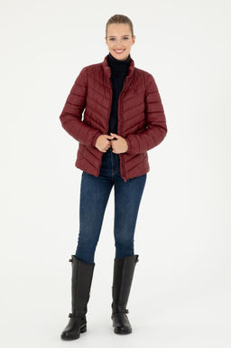 Женское бордовое пальто Неожиданная скидка в корзине