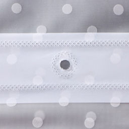 Штора для ванной Доляна «Горошек», 180×180 см, EVA, белая