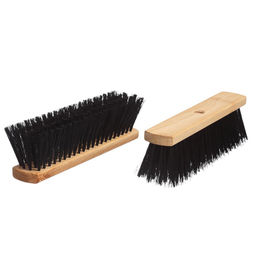 Щетка для пола деревянная 28х5х1,6см, черная щетина 7см, 82 пучка