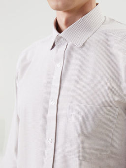 Regular Fit Uzun Kollu Ekose Poplin Erkek G?mlek