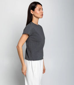 Футболка #КТ250361, тёмно-серый меланж - Dommod фото 2