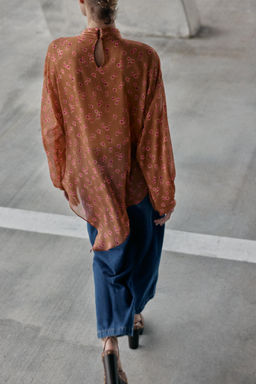 PRINTED SHIRT WITH BOW - Zara фото 6