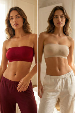 TRENDYOLMILLA Siyah-Ten 2li Seamless/Dikissiz Balensiz Kapl? Bandeu Orme Sutyen THMSS25SU00010  фото 18