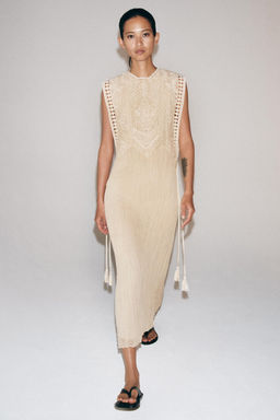 ZW COLLECTION COMBINED DRESS WITH DETACHABLE OVERLAY - Zara фото 23
