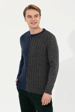 Мужской темно-синий вязаный свитер - U.s. polo assn фото 3