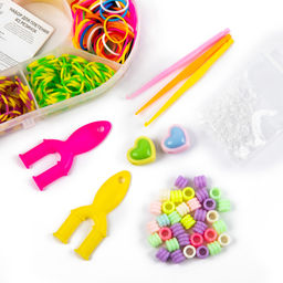 Hobbius SLB-21 Набор для плетения из резинок Сердечко 450 шт ассорти  фото 4