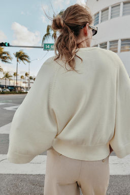 JERSEY PUNTO MANGA ANCHA / Crudo - Zara фото 4