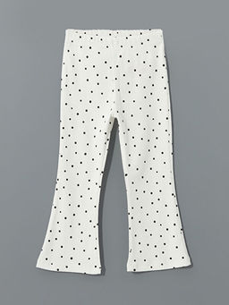 Beli Lastikli Puantiyeli K?z ?ocuk Tayt