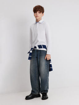 ACOOLA / Сорочка-поло верхняя для мальчиков Bombadil белый  фото 2