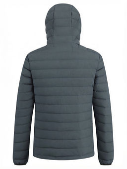 Куртка мужская стёганая с капюшоном с графеновой подкладкой цвета хаки 9623_1Kh