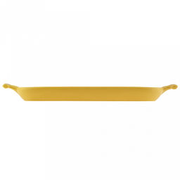 Форма для запекания керамическая "Модерн" 360мл, 26,5х10,8х2,5см, гриль, прямоугольная, 2 ручки, общая длина 32см, желтый, в коробке (Китай)
