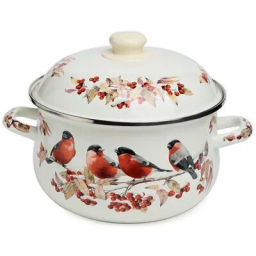 Кастрюля эмалированная "СНЕГИРИ" 3.6л 22*13см