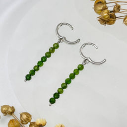 Серьги длинные из Хромдиопсида - Радуга самоцветов фото 3