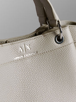 Женский тоут ARMANI EXCHANGE WAVE Артикул 4081520, серо-бежевый  фото 4