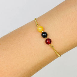 Браслет регулируемый для Скорпиона из Турмалина,Граната и Опала