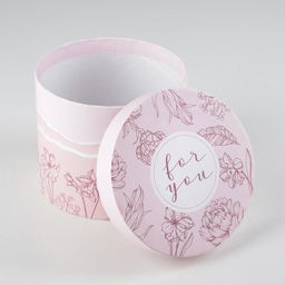 Коробка подарочная круглая Розовый, 14 16 см - Дарите счастье фото 3