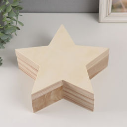 Шкатулка для росписи дерево Звезда, крышка на магнитах, основа для творчества, 23.5?23.5?8 см