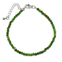 Браслет из хромдиопсида шарик гр.3мм, 19см