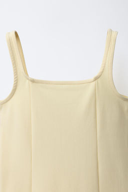 VESTIDO FALDA VUELO / Amarillo pastel - Zara фото 6