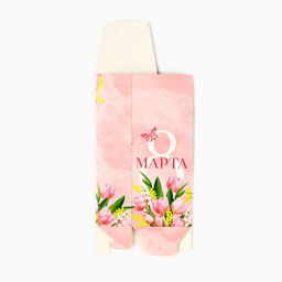 Цена за 5 шт. Коробка складная 8 Марта, 14?5.5?3.5 см