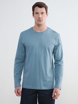 Bisiklet Yaka Uzun Kollu Erkek Ti??rt