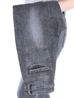 9006 DK. GRAY Джинсы-бананы женские ADORNSKY