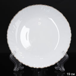 Тарелка 190 мм Классика белая Золото / LHP-75XN (White Gold ) /уп 72/ - Галеонтрейд фото 2