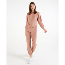 Костюм спортивный женский: свитшот, брюки, MINAKU: Casual Collection, размер 46, песочный